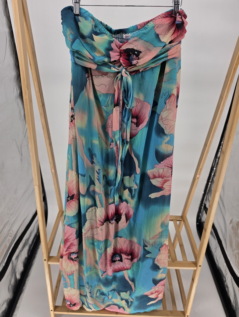Xhilaration Strapless Floral Maxi Summer Dress XL See Size Chart